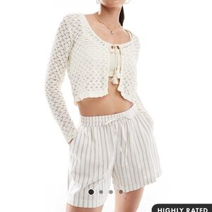 VILA Cream Knit Top